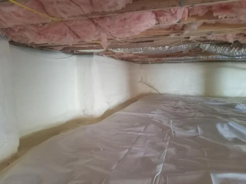 Crawl space encapsulation with closed-cell spray foam for Metal Roof Coating in East Rochester